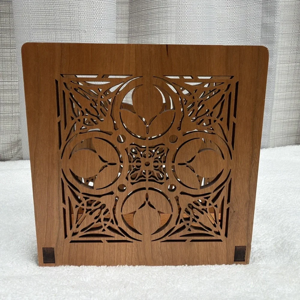 Frank Lloyd Wright Laser Cut Wood Williams House Design Napkin / Letter Holder